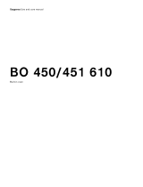 Gaggenau BO 450 Owner's manual
