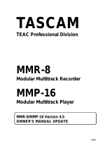 Tascam MMR-8 Owner's Manual Update