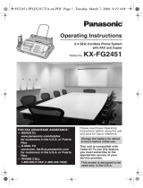 Panasonic KXFG2451 Operating instructions