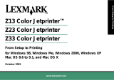 Lexmark Color Jetprinter Z33 User manual