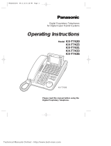 Panasonic DIgital Super hy KX-T7425 User manual