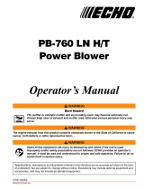 Echo PB-760LN User manual