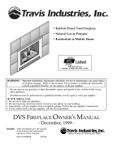 Travis Industries DVS FIREPLACE Owner's manual