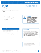 Pro1 IAQ T805 Operating instructions