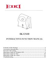 Eiki IK-US10 User manual