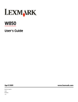 Lexmark W850dn User manual