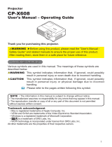 Hitachi CP-X608 Operating instructions