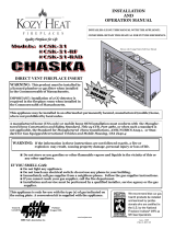 Kozyheat Chaska Owner's manual