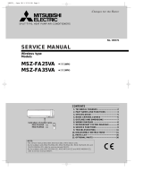 Mitsubishi Electronics MSZ-FA25VA-E1WH User manual