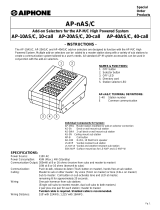 Aiphone AP-20AS/C Operating instructions