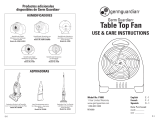 Germ Guardian Table Top Fan: Model F1000 Owner's manual