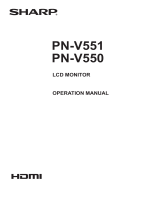 Sharp PN-V551 Owner's manual