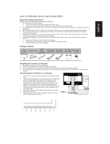 Acer B226HQL Quick start guide
