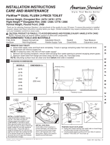 American Standard 3073.216.020 - 3073.216.020 FloWise Dual Flush Right Height Elongated High Efficiency Toilet Bowl Installation guide