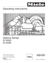 Miele G 2470SCSF PREFINISHED, FULLY-INTEG RATED, FULLSIZE DISHWASHER User manual