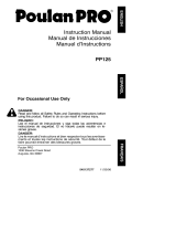 Poulan PP125 User manual