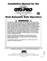GTO SW-2502 Installation guide