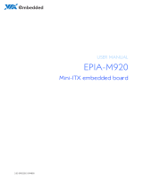 VIA Technologies EPIA-M920 User manual