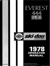 BOMBARDIER ski-doo EVEREST 444 L/C 1978 User manual