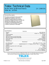 Telex 2475AA WLAN / WISP 18 dBi Panel Antenna Owner's manual