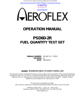 Aeroflex PSD60-2R Operating instructions