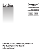 Omega OME-PIO-D144/D96/D56/D48/D24 Owner's manual
