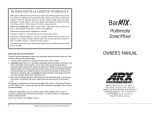 ARX BarMIX Owner's manual
