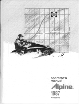 BOMBARDIER Alpine 1987 User manual