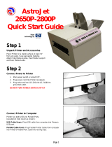 Astro Machine ASTROJET 2650P Quick start guide