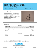 Telex 2424BB Flexible 2.4 GHz WLAN Dipole Antenna Owner's manual