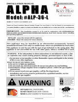 Kozyheat Alpha 36 Owner's manual