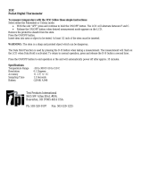 Test Products International 315C Operating instructions