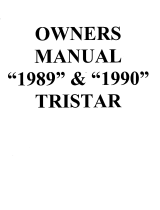 MasterCraft 1989 TriStar Owner's manual