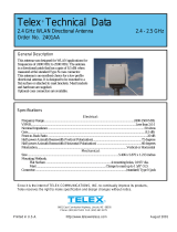 Telex 2401AA  2.4 GHz WLAN Directional Antenna Owner's manual