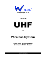 W Audio TP-500 User manual