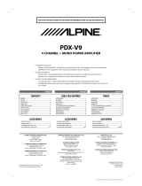 Alpine PDX-V9 Owner's manual