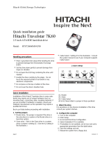 Hitachi TRAVELSTAR 7K60 Quick Installation Manual