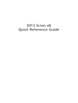 Scion 2015 xB Quick Reference Manual