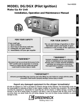 Greenheck 463555 DG / DGX with Pilot Ignition Operating instructions