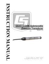 Campbell Scientific CS451/CS456 Pressure Transducer Owner's manual
