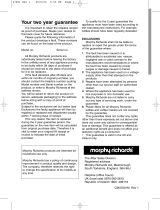 Morphy Richards 47001 Owner's manual