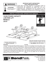 BendPak LR-5T Owner's manual