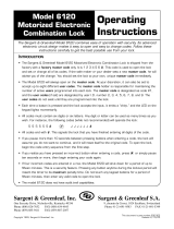 Sargent and Greenleaf S&G Electronic Lock Operating instructions