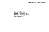 Vauxhall Vivaro (MY20 onwards) (January 2013) Owner's manual