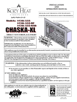 kozy heat Chaska XL Owner's manual