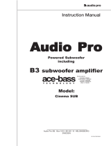 Audio Pro Sub Cinema User manual