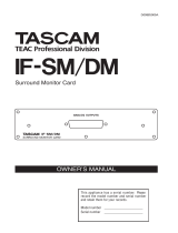 Tascam IF-SM/DM Owner's manual