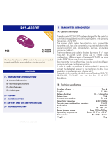 RCS RCS-433DT Series User manual