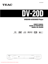 TEAC DV-20D Owner's manual