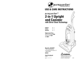 Guardian Technologies 2-in-1 Upright and Canister: Model GGU350 Owner's manual